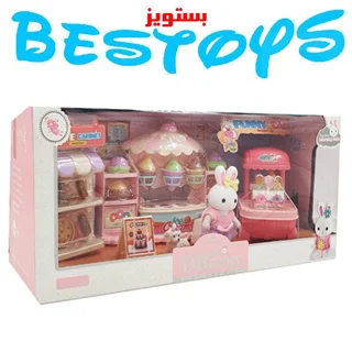 عروسک دخترانه مدل خرگوش بستنی فروش کد 6692