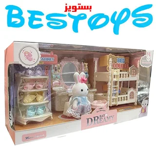 عروسک دخترانه مدل خرگوش اتاق خواب کد 6690